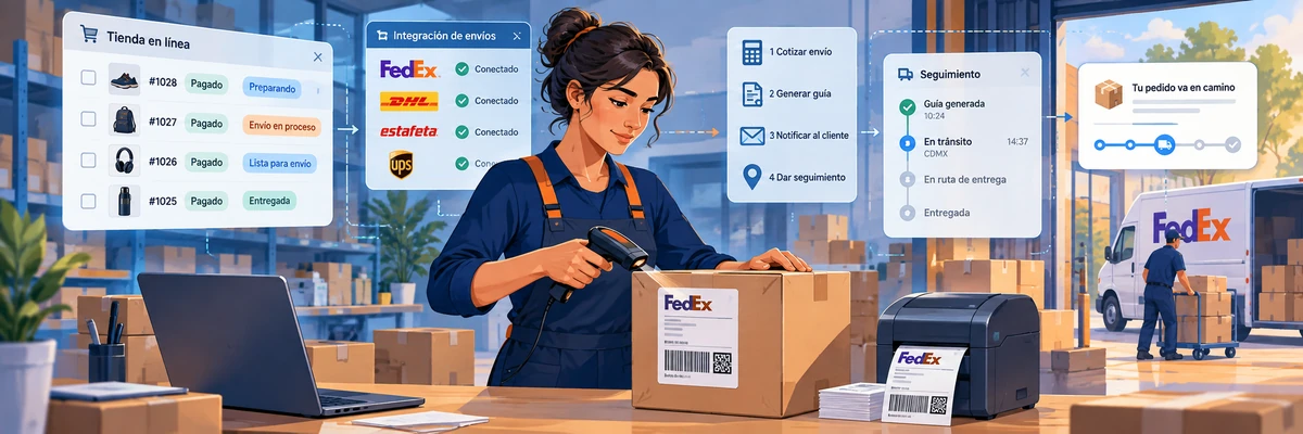 Cómo automatizar envíos con FedEx, paqueterías y servicios de última milla