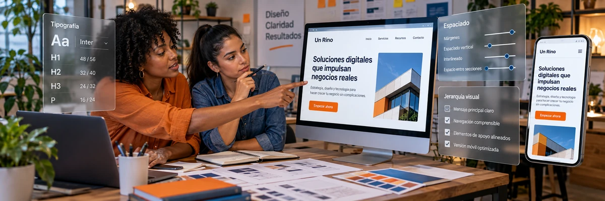 Cómo usar tipografía, espacios y jerarquía para que una página sea más fácil de entender