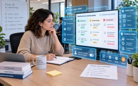 Imagen del artículo: IA en marketing: cómo probar un piloto antes de conectarlo