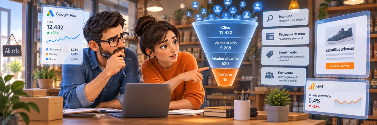 Por qué una campaña puede recibir muchos clics y generar pocas ventas