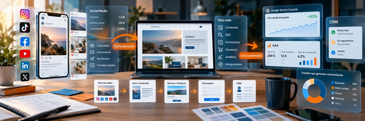 Redes sociales vs. sitio web: qué papel debería tener cada uno en tu estrategia digital