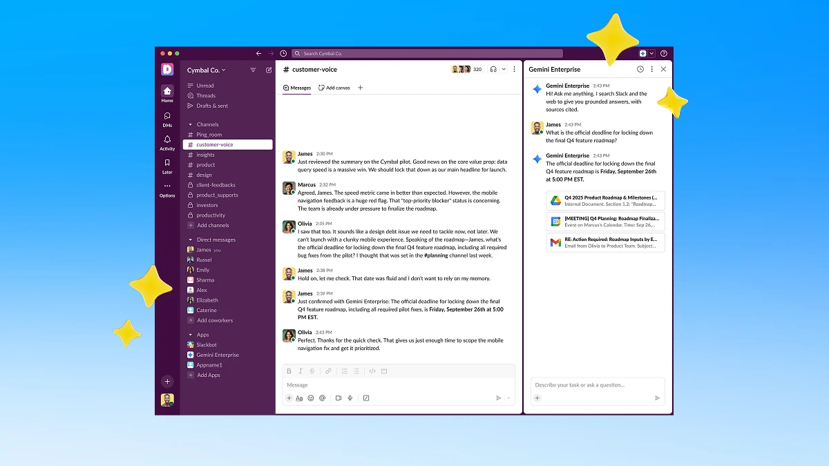 Material visual sobre Salesforce y Google Cloud profundizan integraciones para compartir contexto entre agentes y datos empresariales